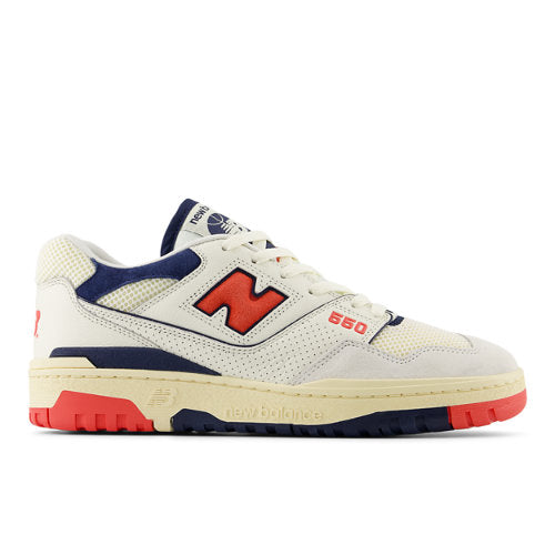 New Balance 550 in White Red Leather