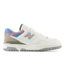 New Balance Unisex 550 in White/Blue/Green Leather, 