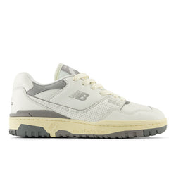 New Balance Unisex 550 in White/Grey/Beige Leather, 