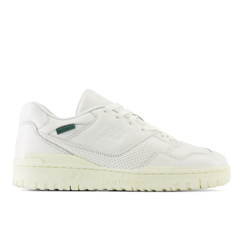 New Balance Men's 550 in White/Beige/Green Leather, 