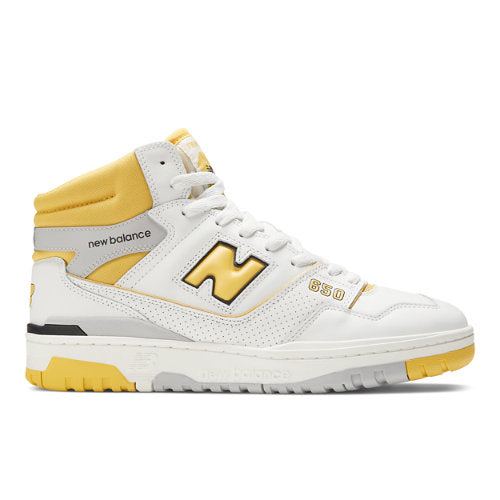 New Balance 650 in White Yellow Grey Leather