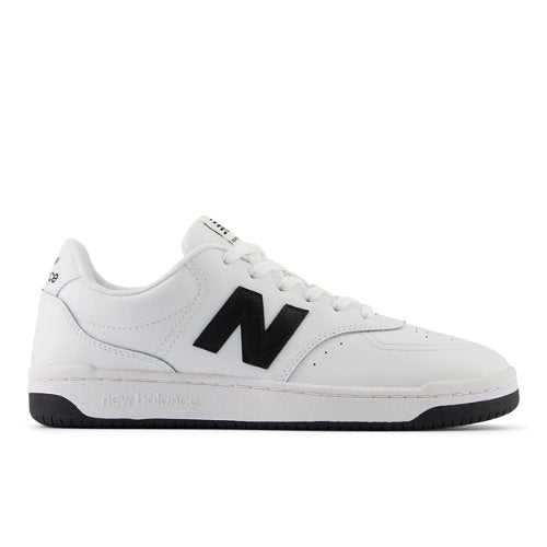 New Balance Unisex BB80 in White/Black Leather, 