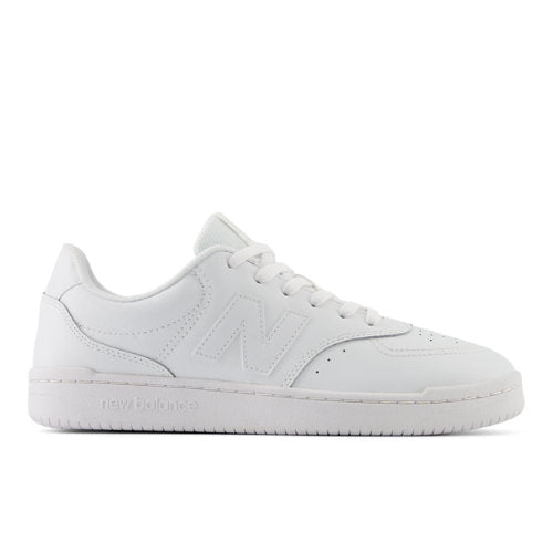 New Balance Unisex BB80 in White Leather, 