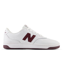 New Balance Unisex BB80 in White/Red Leather, 