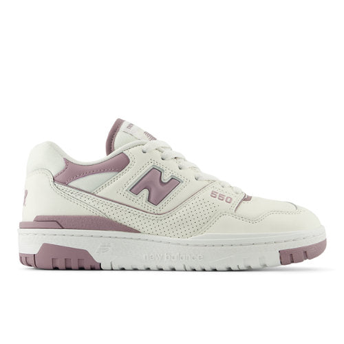 New Balance BBW550 in White Purple Leather Narrow