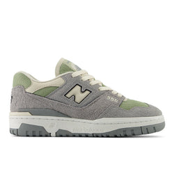 New Balance 550 in Grey Green Beige Suede Mesh Narrow