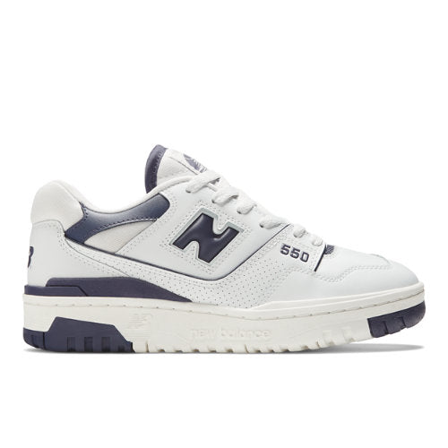 New Balance 550 in White Purple Synthetic Narrow