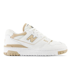 New Balance 550 in White Beige Leather Narrow