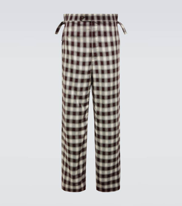 Bode Shadow checked straight pants