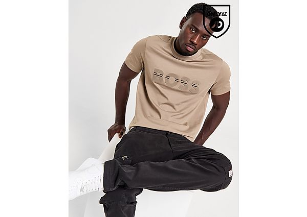 BOSS Bold Logo T Shirt  Brown