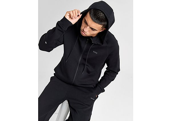 BOSS Full Zip Hooded Tracksuit  Black