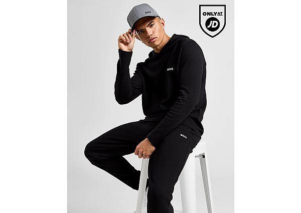 BOSS Waffle Overhead Tracksuit  Black