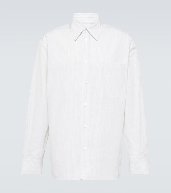 Bottega Veneta Checked cotton and linen shirt