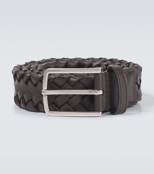 Bottega Veneta Intreccio Cabat leather belt