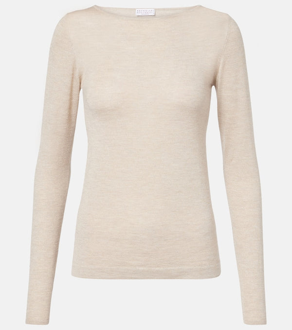 Brunello Cucinelli Cashmere and silk-blend sweater