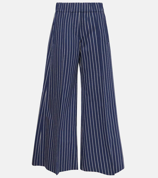 Brunello Cucinelli Cotton and silk wide-leg pants