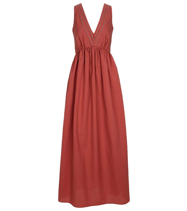 Brunello Cucinelli Cotton-blend maxi dress