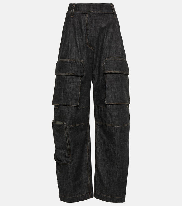 Brunello Cucinelli High-rise denim cargo pants