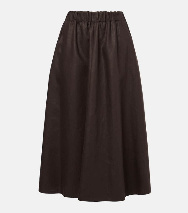 Brunello Cucinelli Linen midi skirt