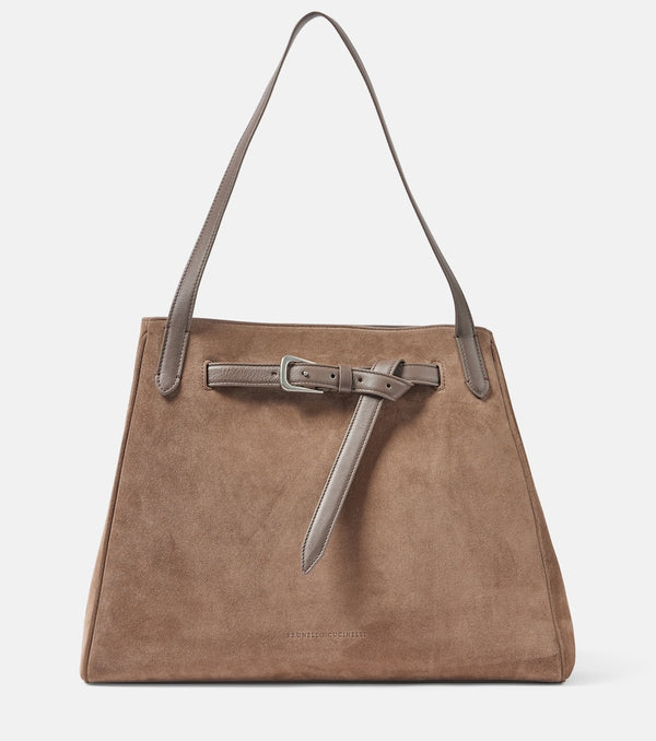 Brunello Cucinelli Medium suede shoulder bag