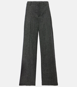 Brunello Cucinelli Wool-blend wide-leg pants