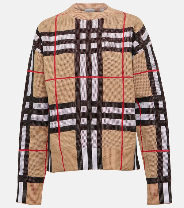 Burberry Checked cotton blend sweater