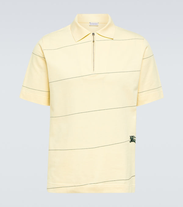 Burberry EKD striped cotton piqué polo shirt