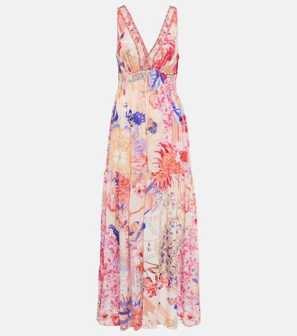 Camilla Floral silk maxi dress