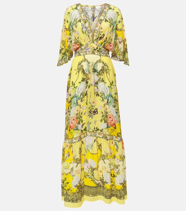 Camilla Paths of Gold floral silk maxi dress