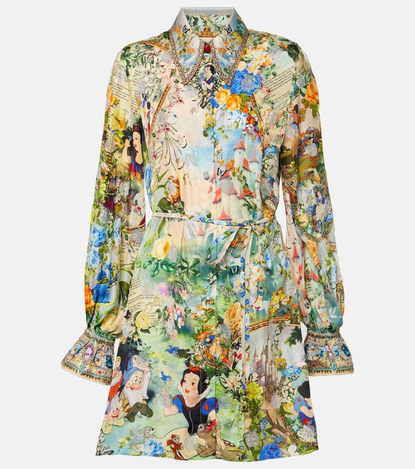 Camilla Printed silk shirt dress