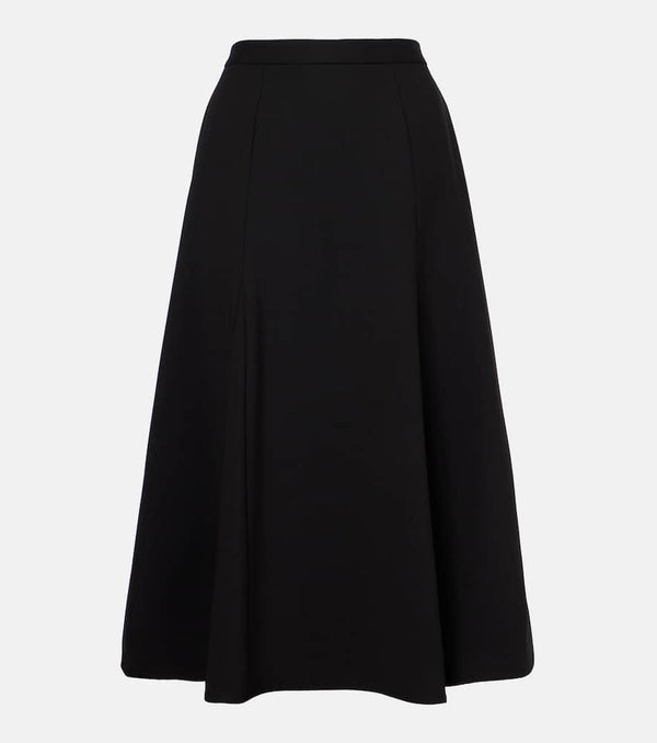 Carolina Herrera High-rise wool-blend midi skirt