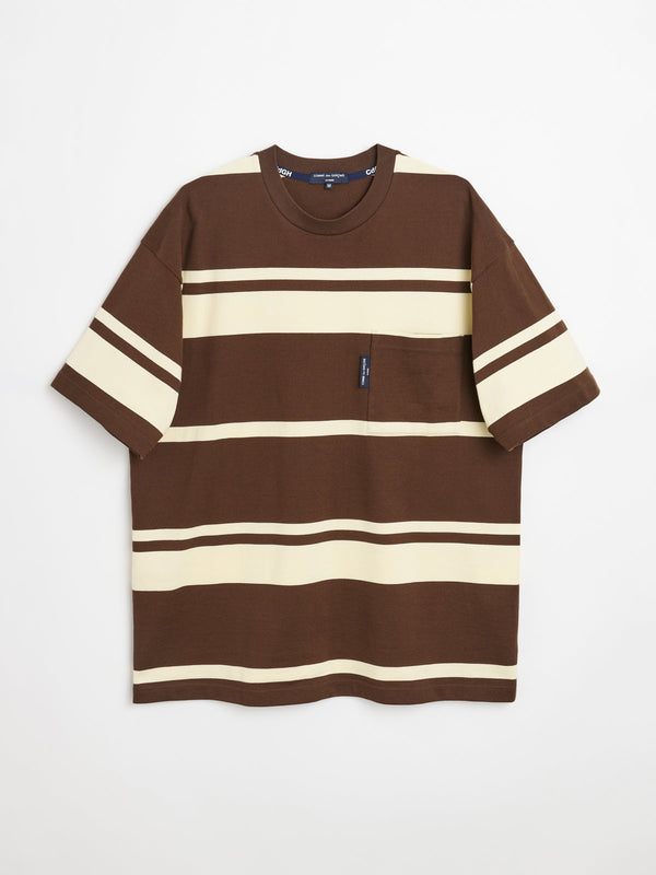 Comme des Garçons Homme Striped T-shirt Brown Cream