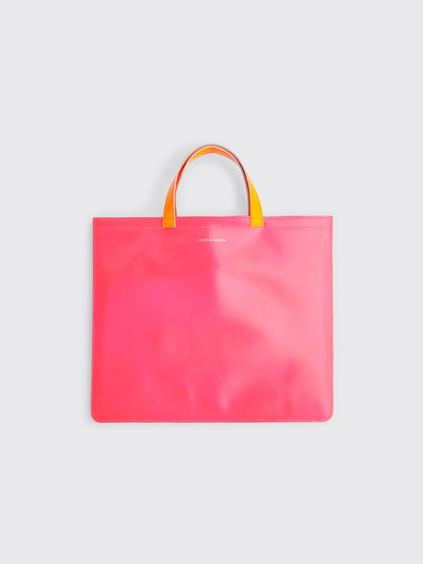 Comme des Garçons Wallet Super Fluo Leather Bag Pink  Yellow