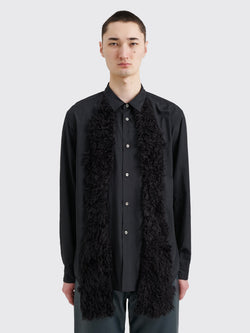 Comme des Garçons Homme Plus Fake Fur Panel Shirt Black