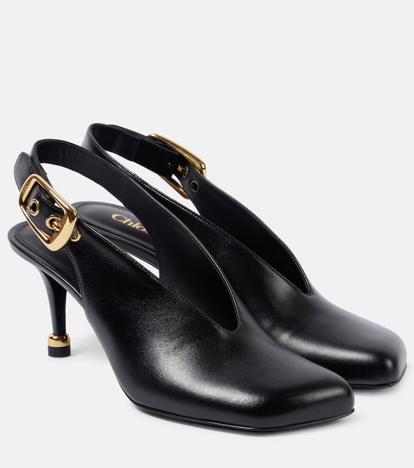 Chloé Andrea leather slingback pumps