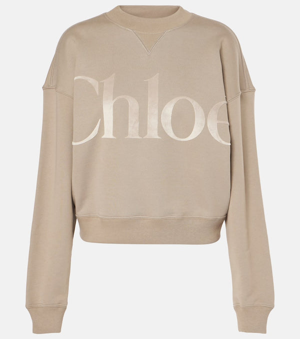 Chloé Logo cotton fleece sweatshirt