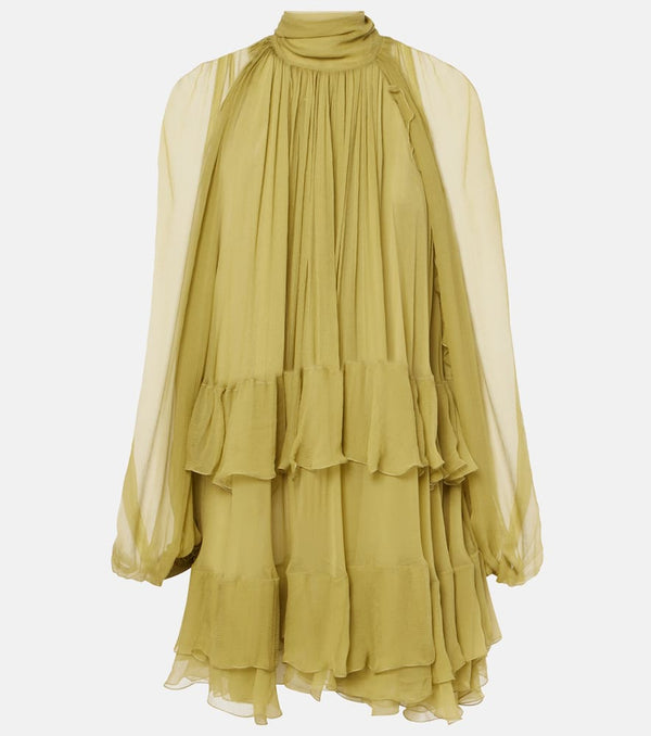 Chloé Ruffled silk muslin minidress