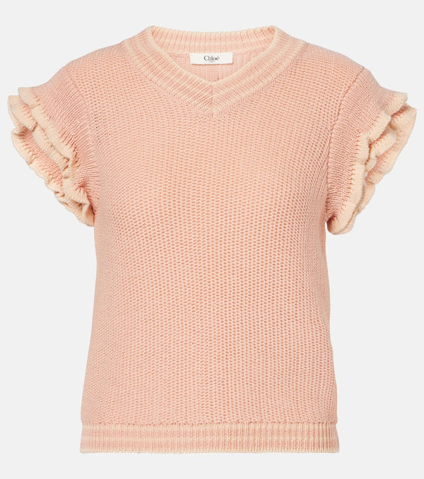 Chloé Ruffled wool top