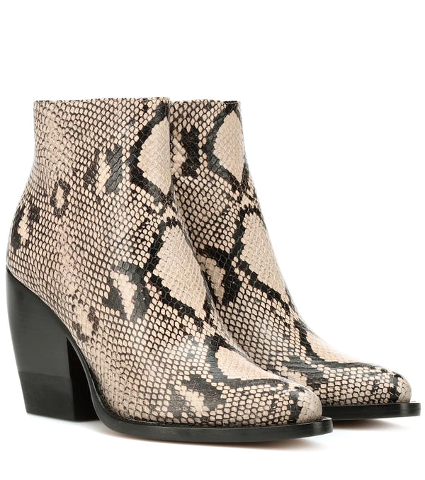 Chloé Rylee embossed leather boots