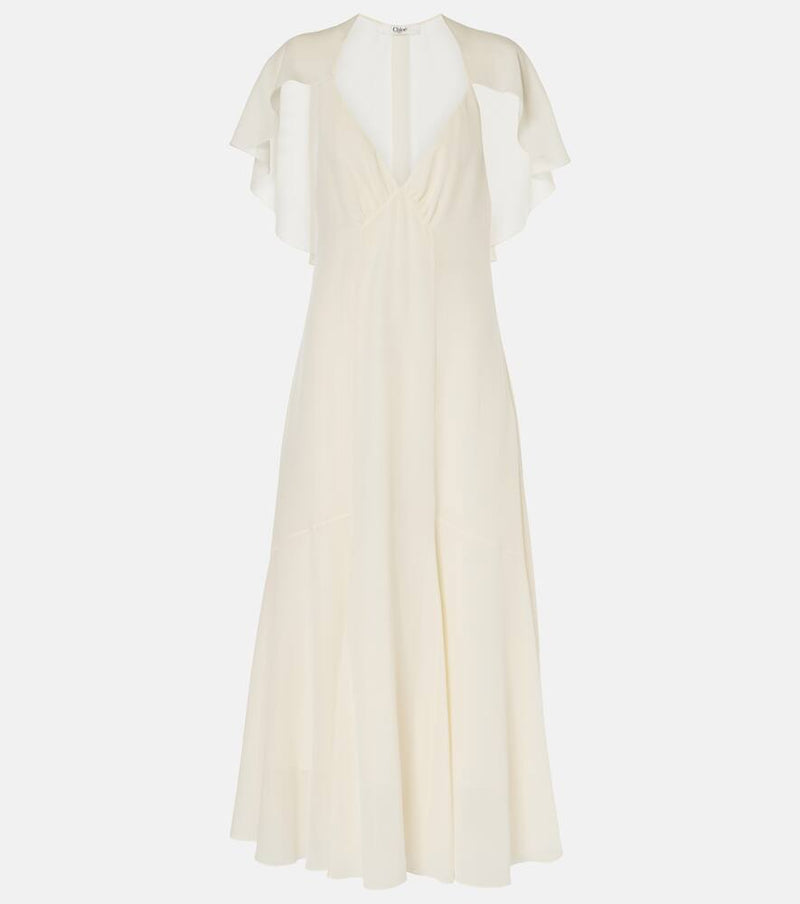 Chloé Silk chiffon midi dress