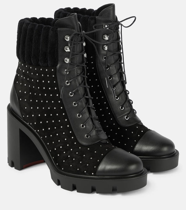 Christian Louboutin Dakita Lug 70 leather ankle boot