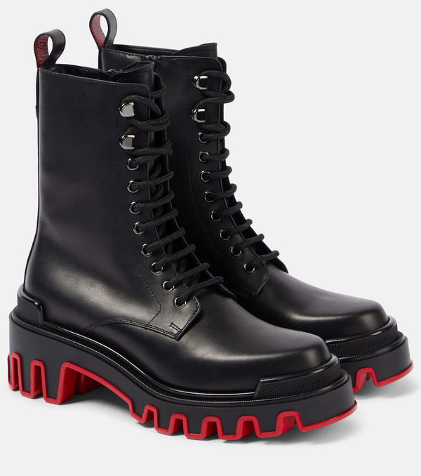 Christian Louboutin Dune Trott Alta leather combat boots