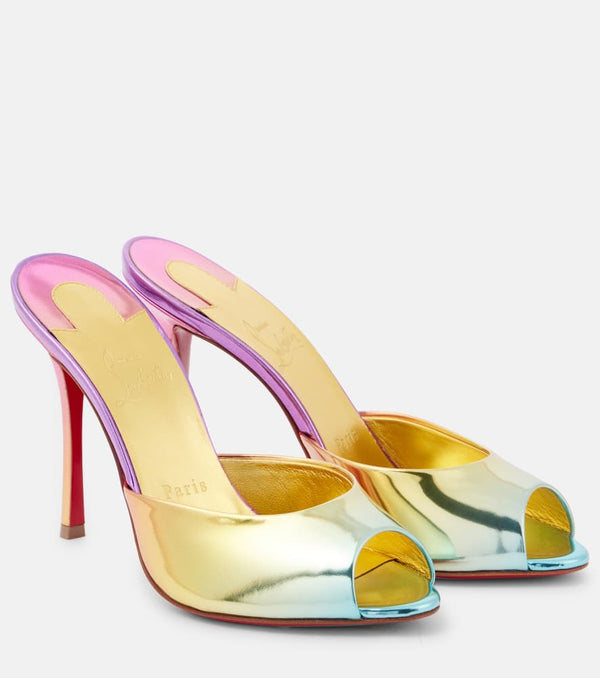 Christian Louboutin Me Dolly 100 mirrored leather mules