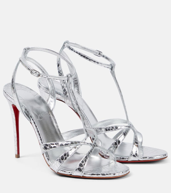 Christian Louboutin Tangueva 100 metallic leather sandals