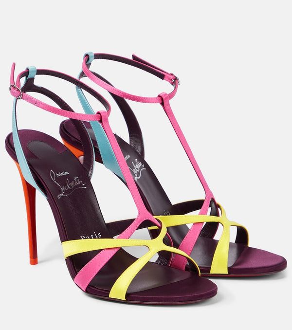 Christian Louboutin Tangueva 100 satin sandals