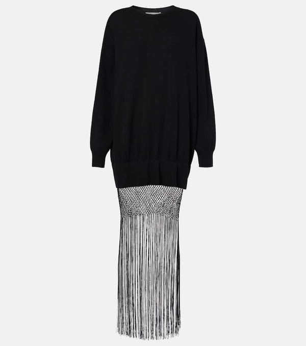 Christopher Esber Macrame Monument wool and cashmere maxi dress