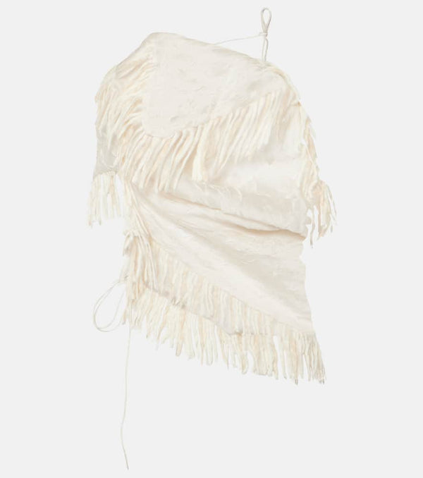 Christopher Esber Villus Crinkle fringed draped top