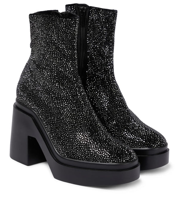 Clergerie Nava embellished velvet ankle boots