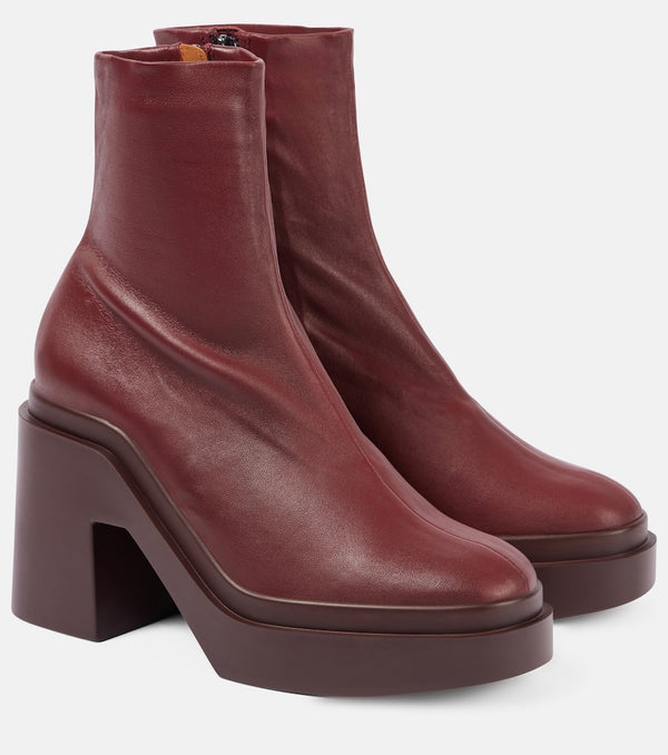 Clergerie Nina leather platform ankle boots