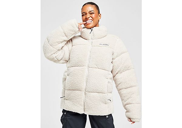 Columbia Puffect Sherpa Oversized Jacket  White